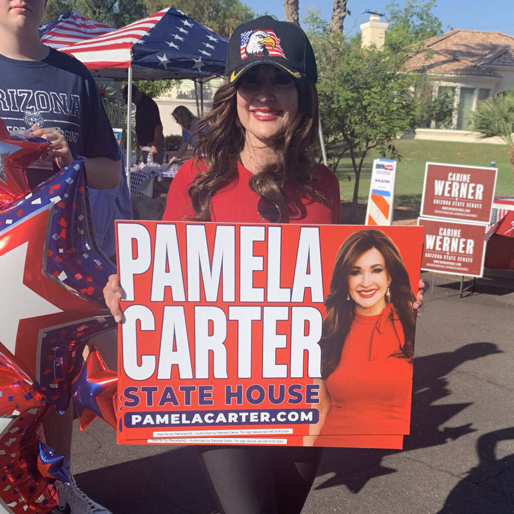 Pamela Carter Campaigning